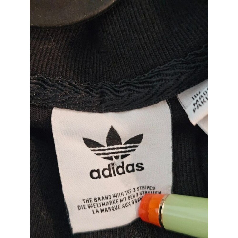 Adidas Originals Women's Lock Up Half Zip Sweatshirt Black Size S - Picture 12 of 14